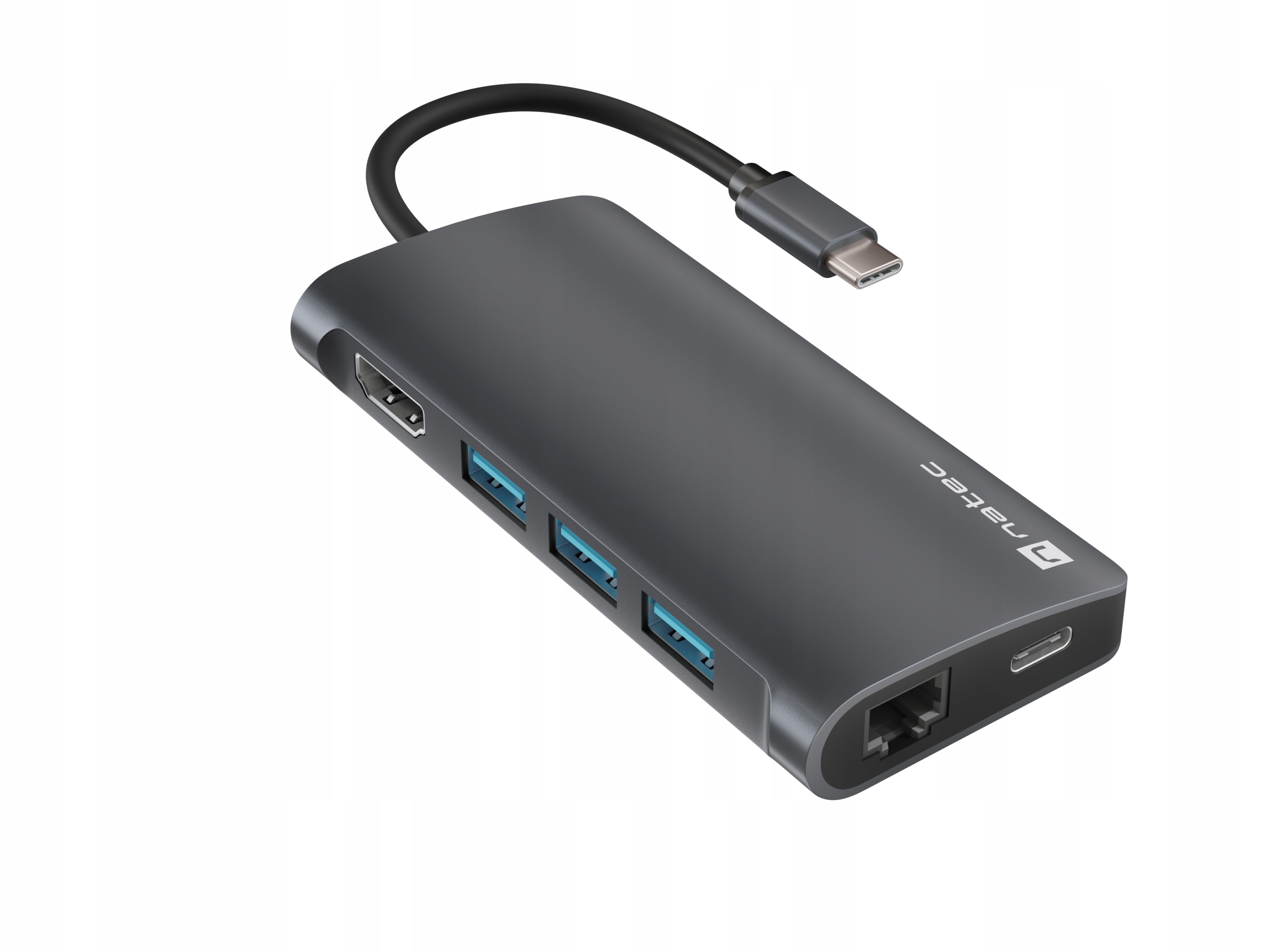 Multiport Fowler 2 v2 Usb-c Hub Usb 3.0, Hdmi 4K, Usb-c, RJ45, micro Sd