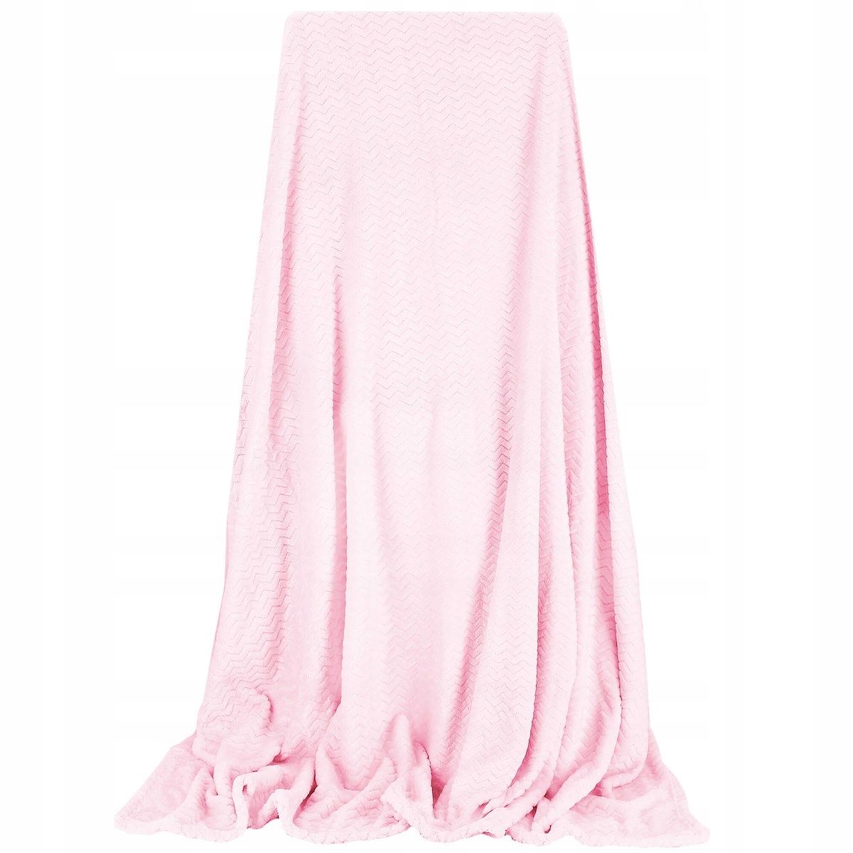 

Koc Pled Wytłaczany W Jodełke Jasny Róż 70X160CM