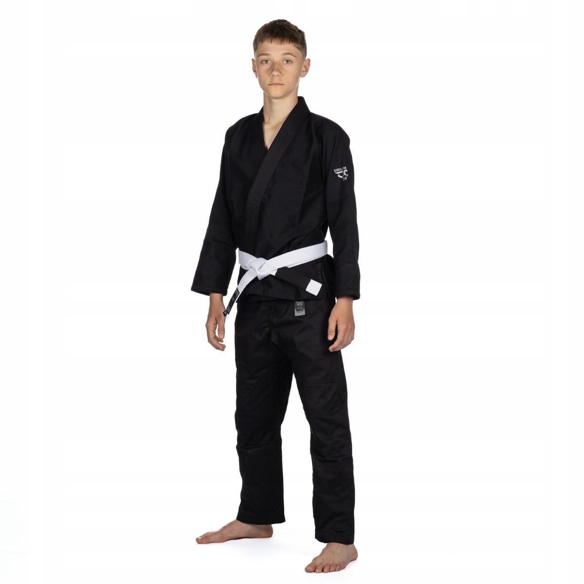 Drillmate Kimono/Gi Junior Core Mate dla dzieci Czarne biały pas K2