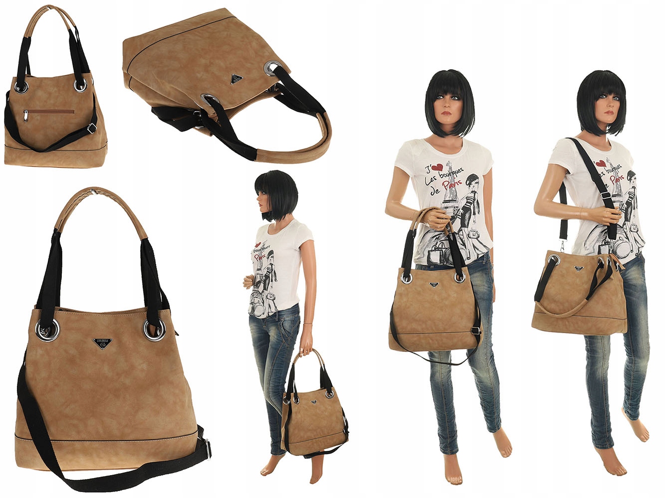 Klasyczna Torebka Damska listonoszka kuferek 1002 Szerokość produktu 36 cm