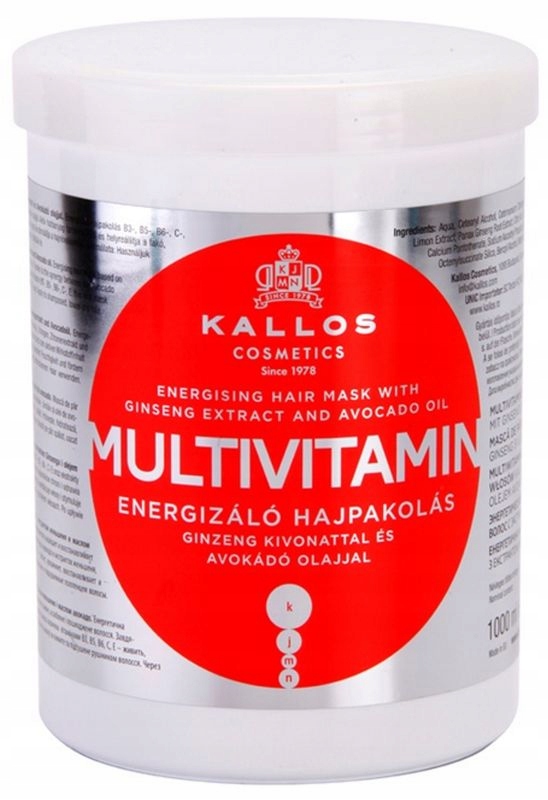 KALLOS MULTIWITAMINOWA MASKA DO WŁOSÓW 1000ml