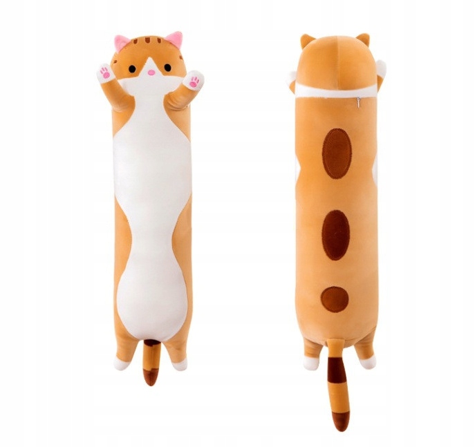 DŁUGI KOTEK KOT MASKOTKA PODUSZKA PLUSZAK 50 CM XL