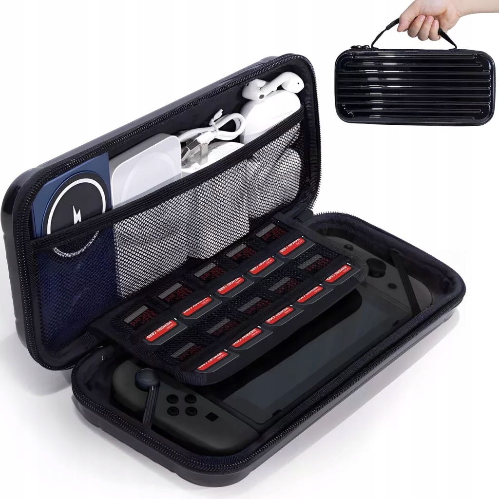 ETUI PODRÓŻNE DO NINTENDO SWITCH 2, WODOODPORNE, WSTRZĄSOODPORNE, 10 GIER