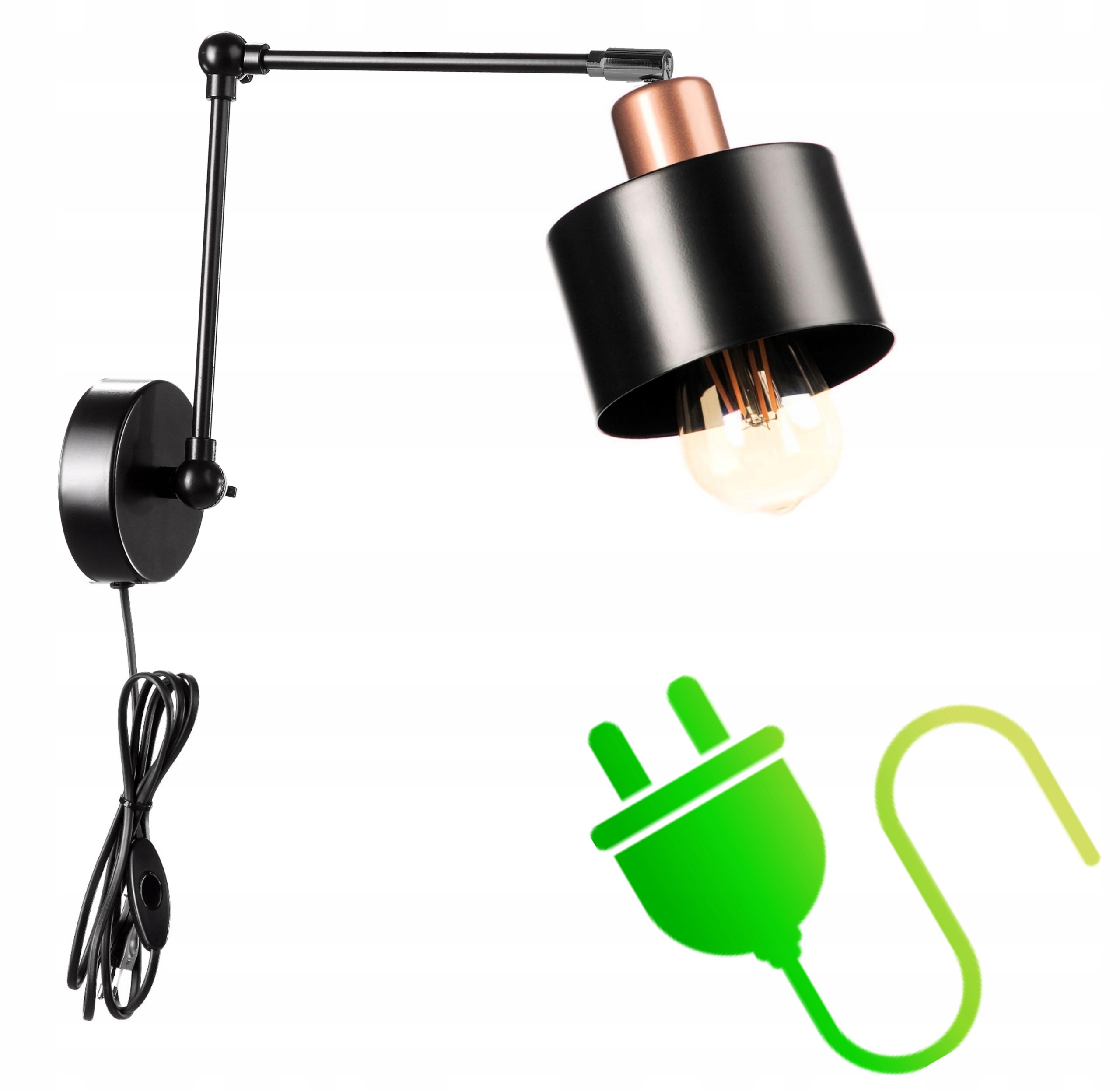 Nástěnné Svítidlo Nastavitelné Nad Postel Noční Lampa Led Loft