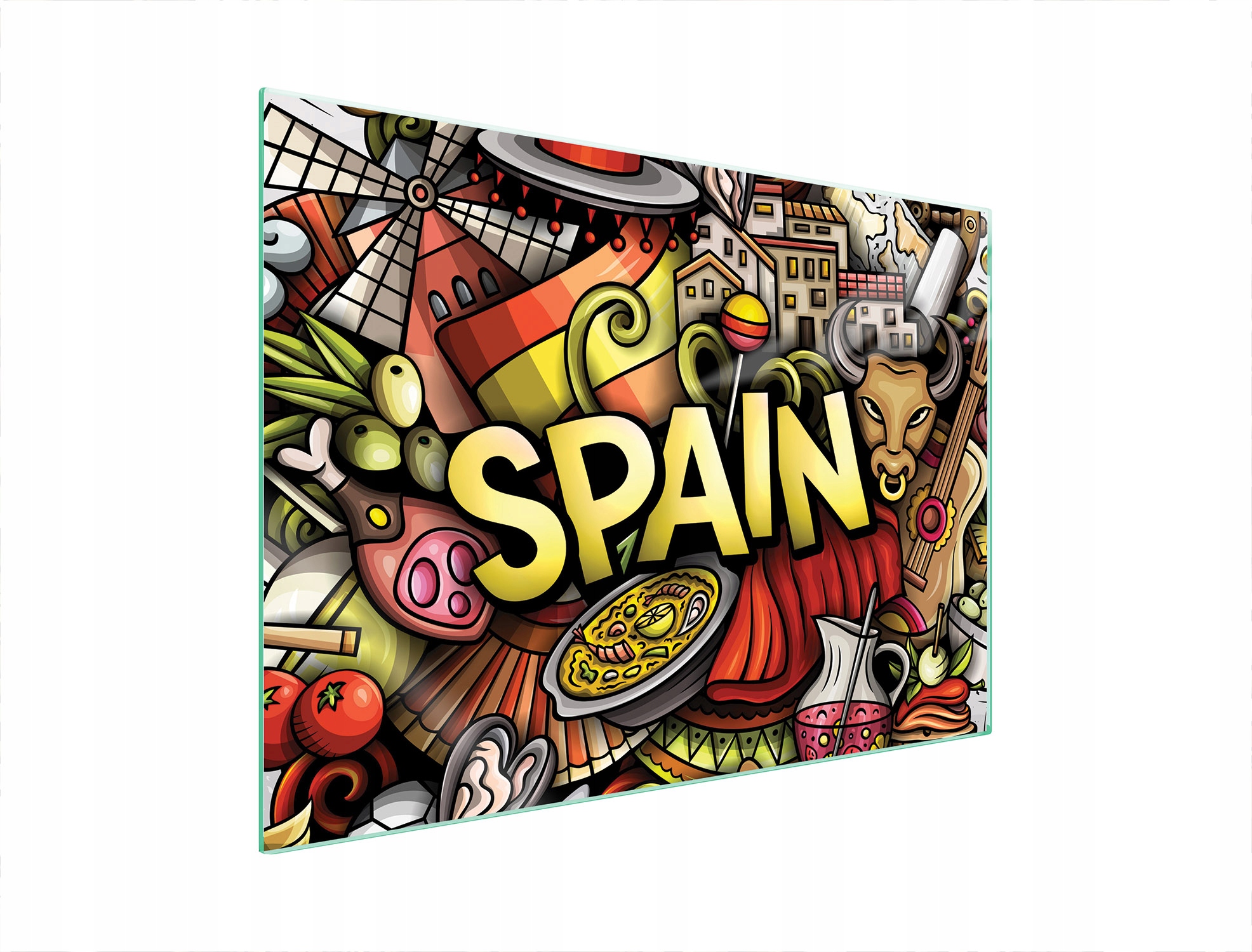 Skleněná Ochranná Deska Na Sporák 70x52 Barevná Tvrzené Sklo