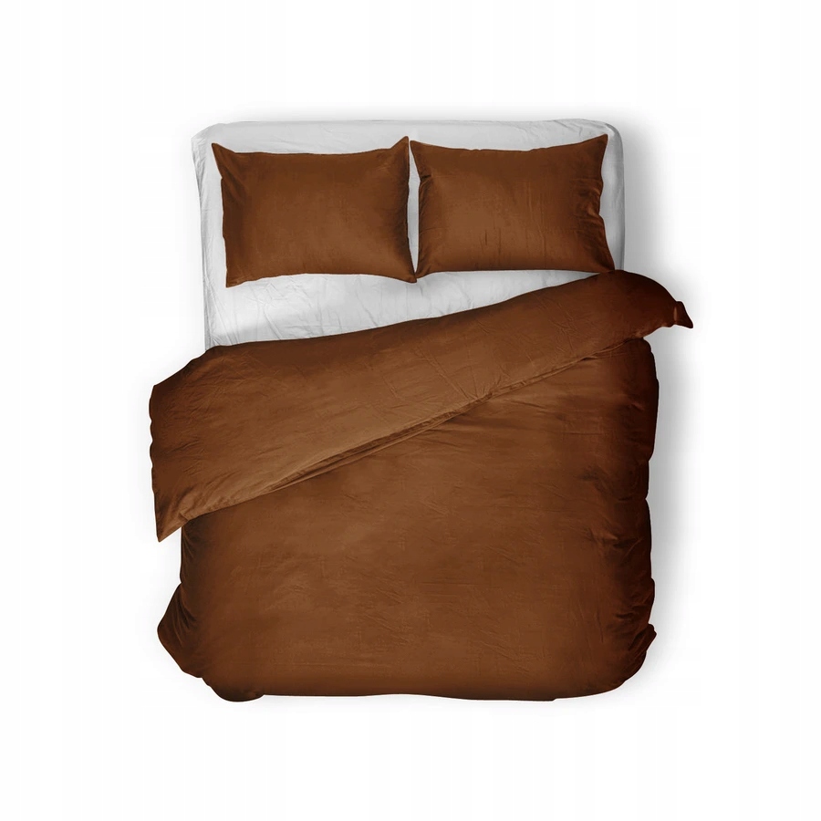 Povlečení Uni Brown lux egyptská bavlna 140 x 200/260