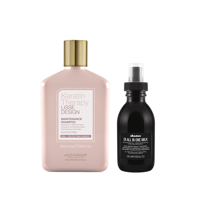 Alfaparf Keratin Therapy Maintenance šampon 250 ml Davines mléko 135 ml