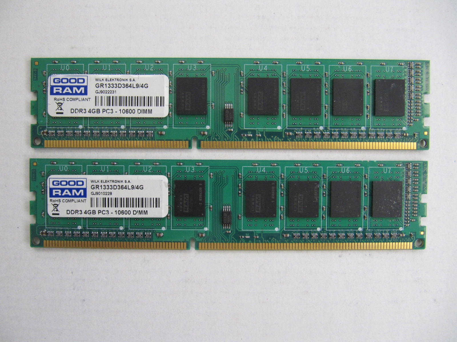 2× Pamięć RAM DDR3 Goodram 4 GB 1333 9