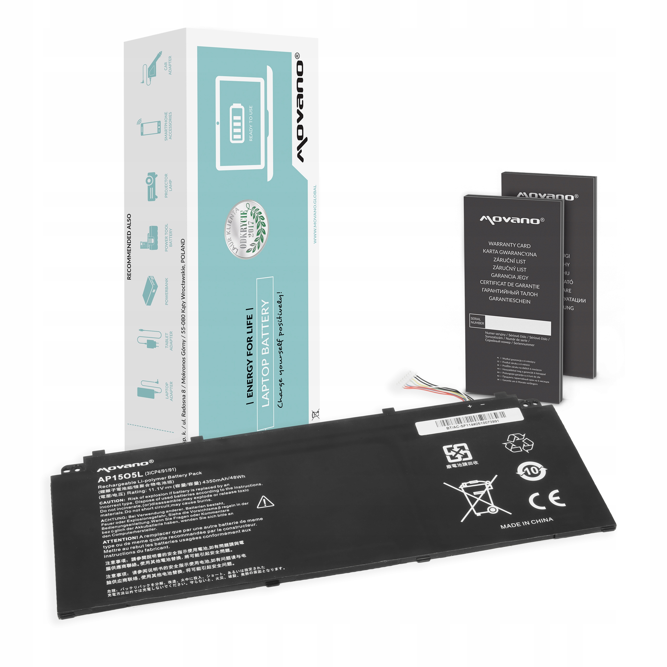 Bateria AP1505L do Acer Spin 5 Pro SP513 Swift 1 Pro SF114