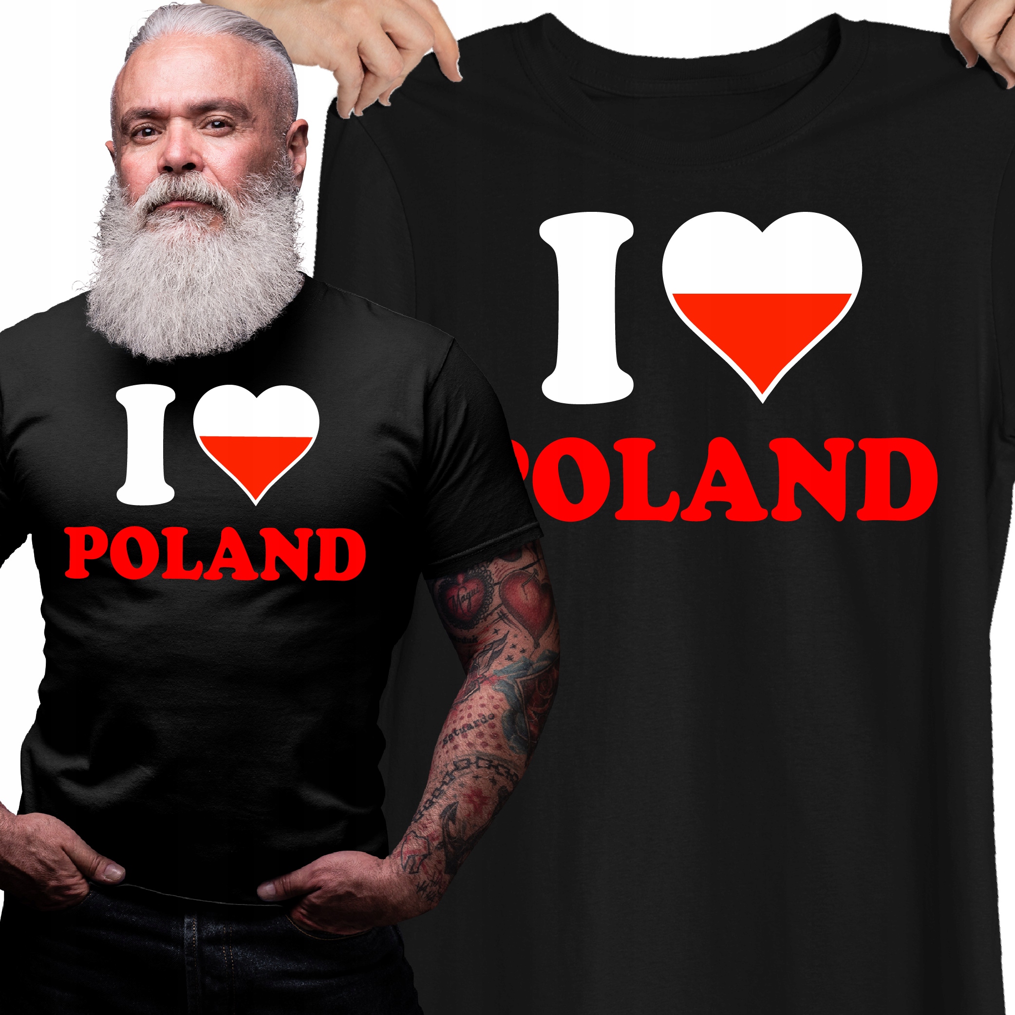 

Koszulka I Love Poland Kocham Polske Patriota Pl