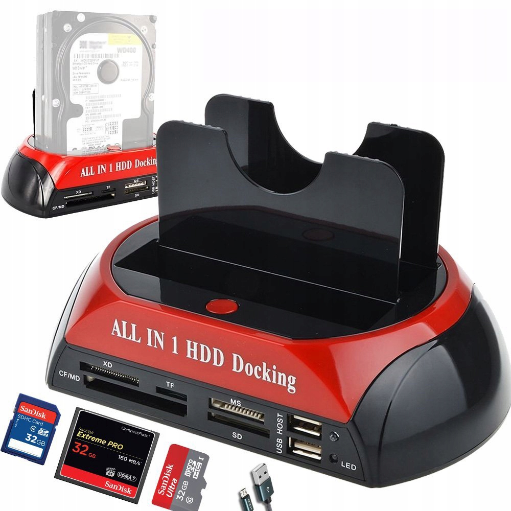 

Stacja Dokująca dysków Sata Ata Ide Hdd Ssd Usb