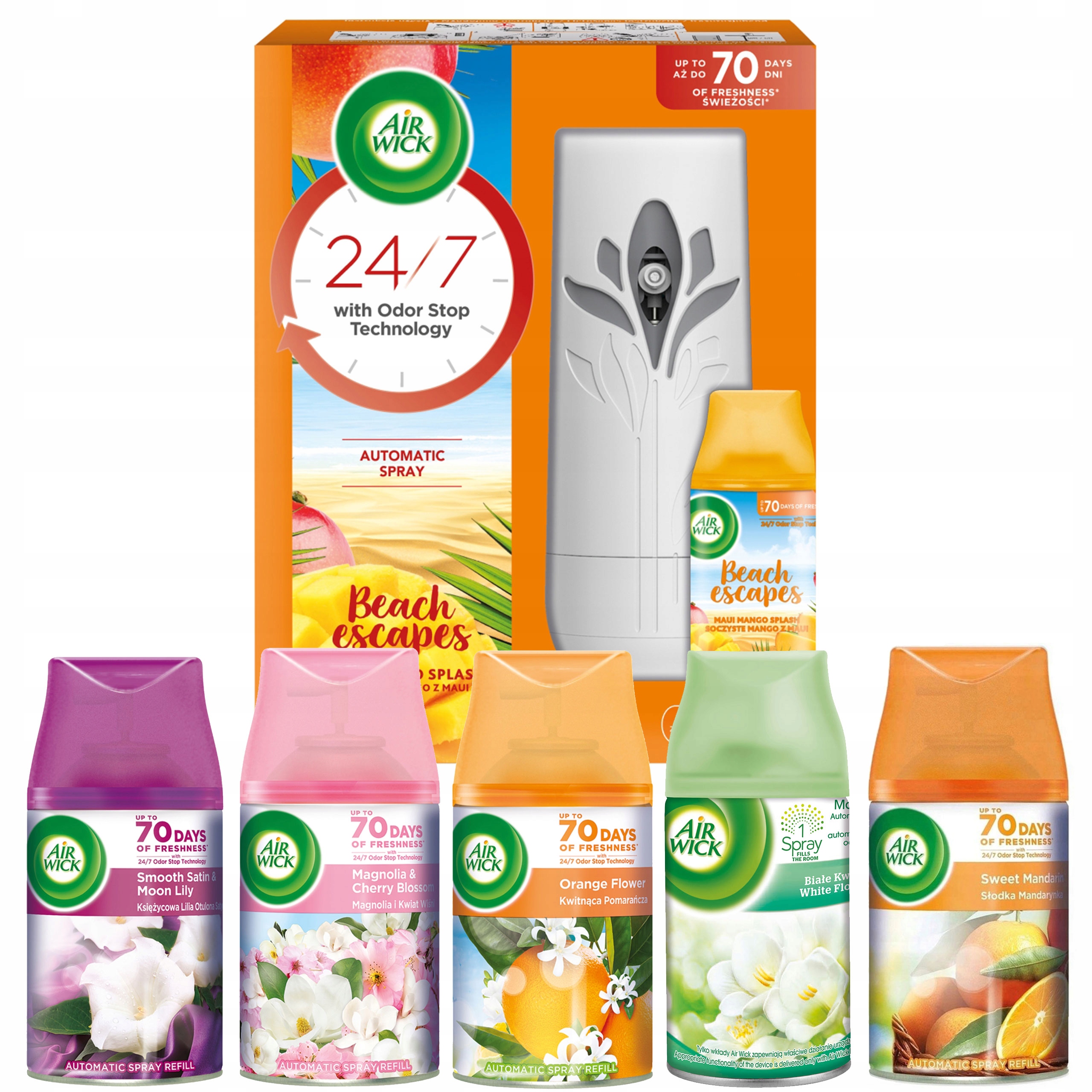 Air Wick Freshmatic Zestaw Słodkie Mango + 6xWkład