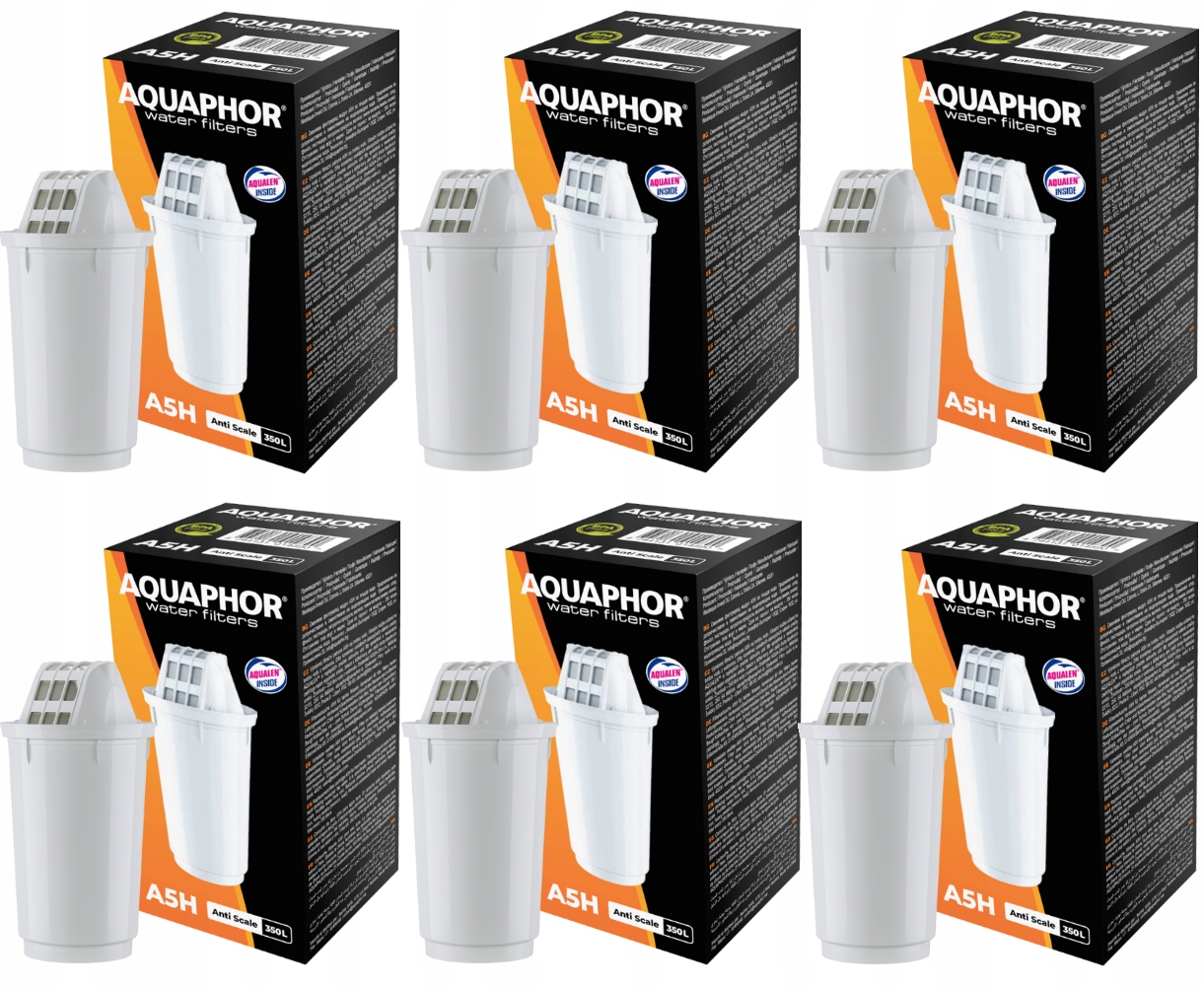 6x Filtr dzbanka Aquaphor wkład filtrujący A5H