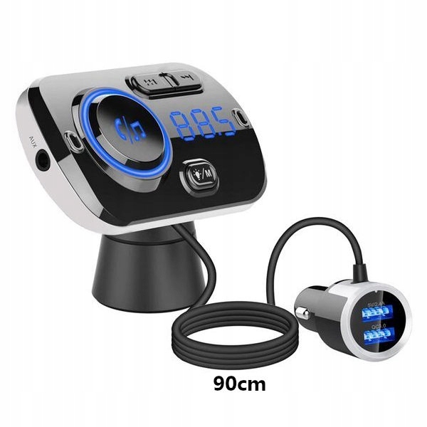 Transmiter FM bezprzewodowy Bluetooth 2xUSB QC 3.0 Kod producenta 14840