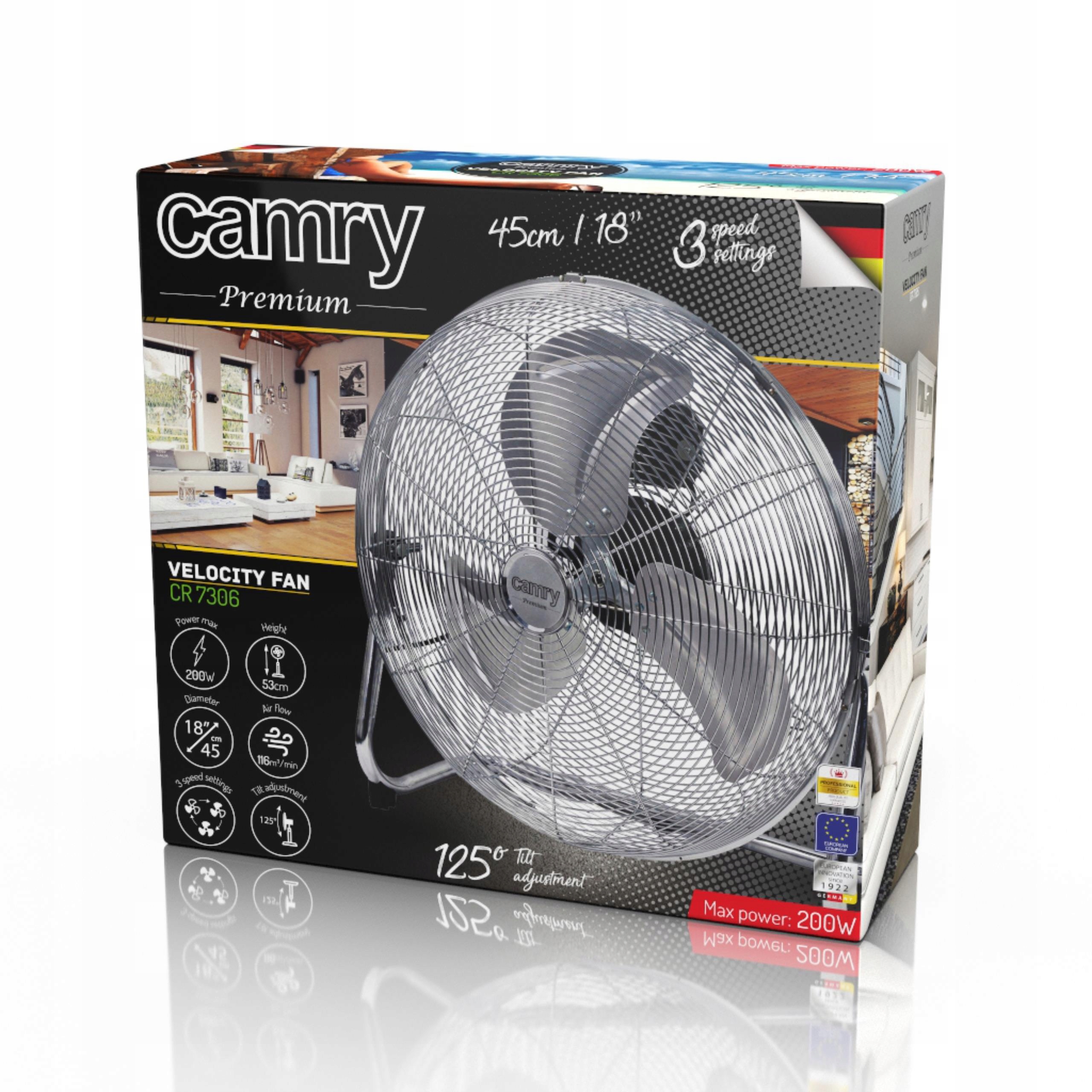 

Cyrkulator Camry CR7306 Wentylator 200W 45cm