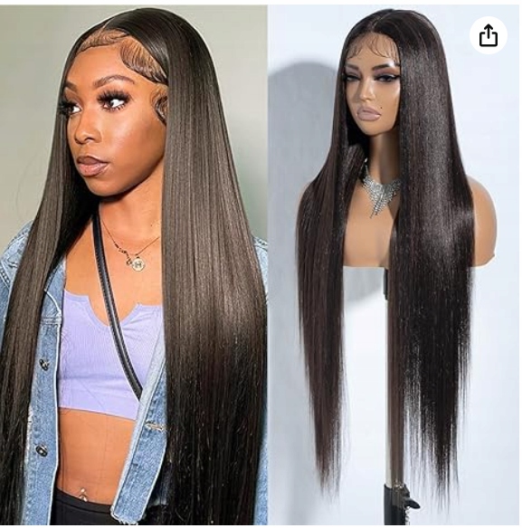 Joedir Paruka Dlouhá Krajková Jednoduchá Baby Hair Čokoládově hnědá 70 cm