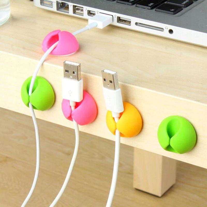 

Sylikonowy Organizer Kabli Spinka Klips 6szt