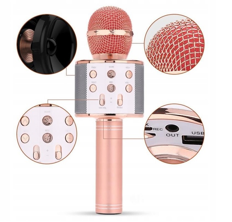 MIKROFON DLA DZIECI mikrofon KARAOKE mikrofon bezprzewodowy Z GŁOŚNIKIEM Model MIKROFON DO ŚPIEWANIA PREZENT NA DZIEŃ DZIECKA