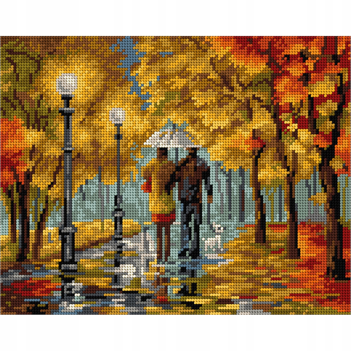 Vyšívací sada Ariadna kanva mulina vyšívací jehla 24x30 6034