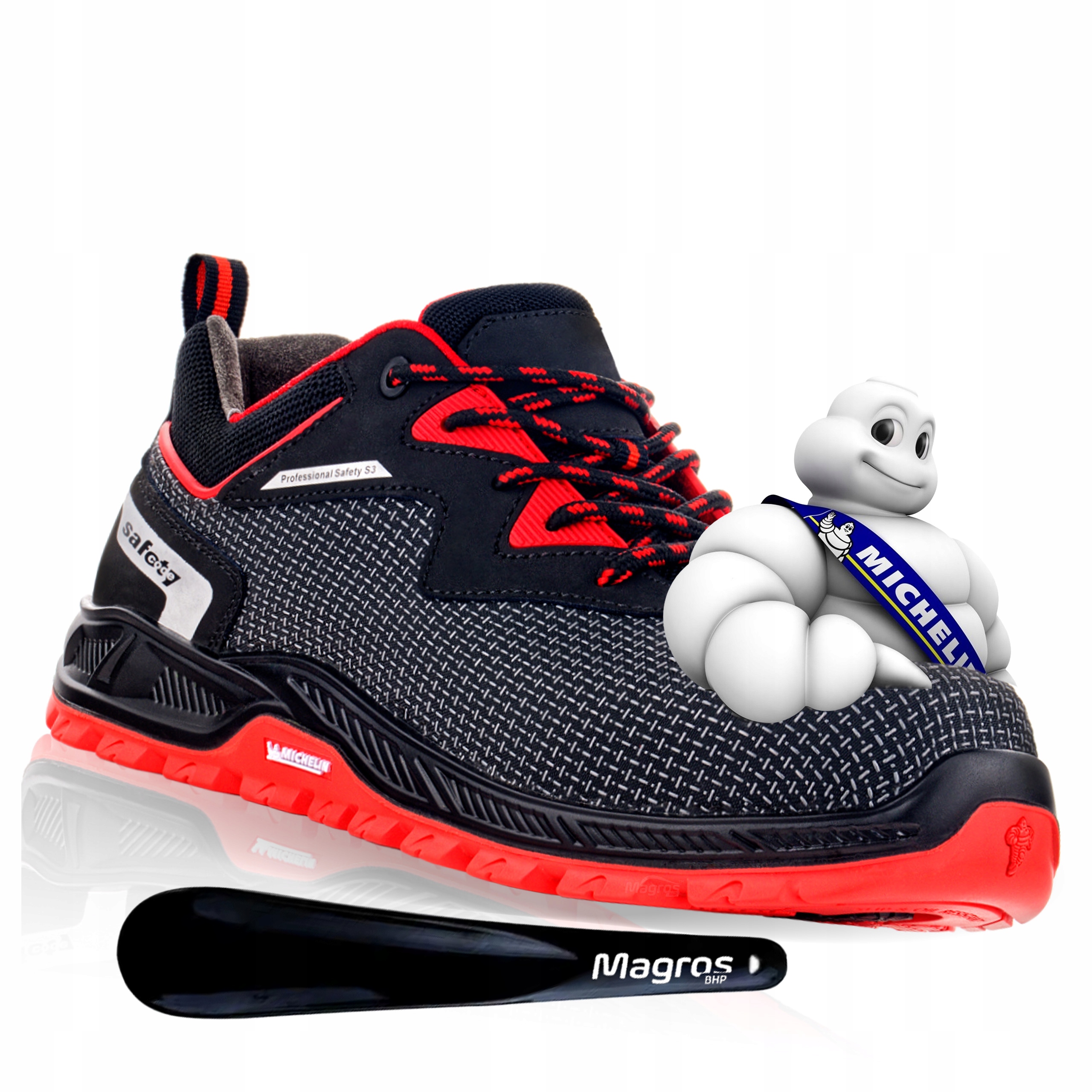 Buty Robocze Półbuty Ochronne Kompozyt Kevlar VM Michelin Milwaukee S3 Esd