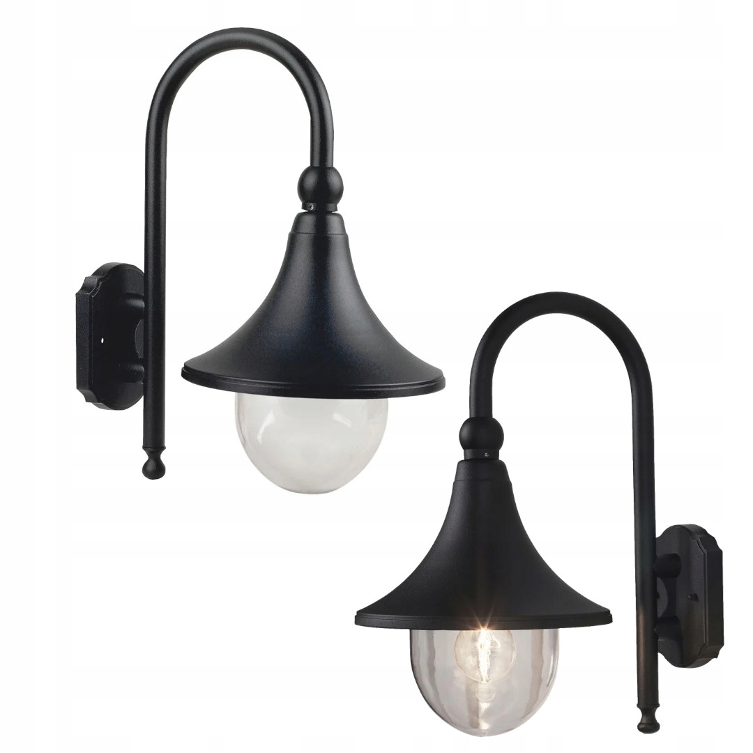 Lampa nástenná čierna Nicea hliníková