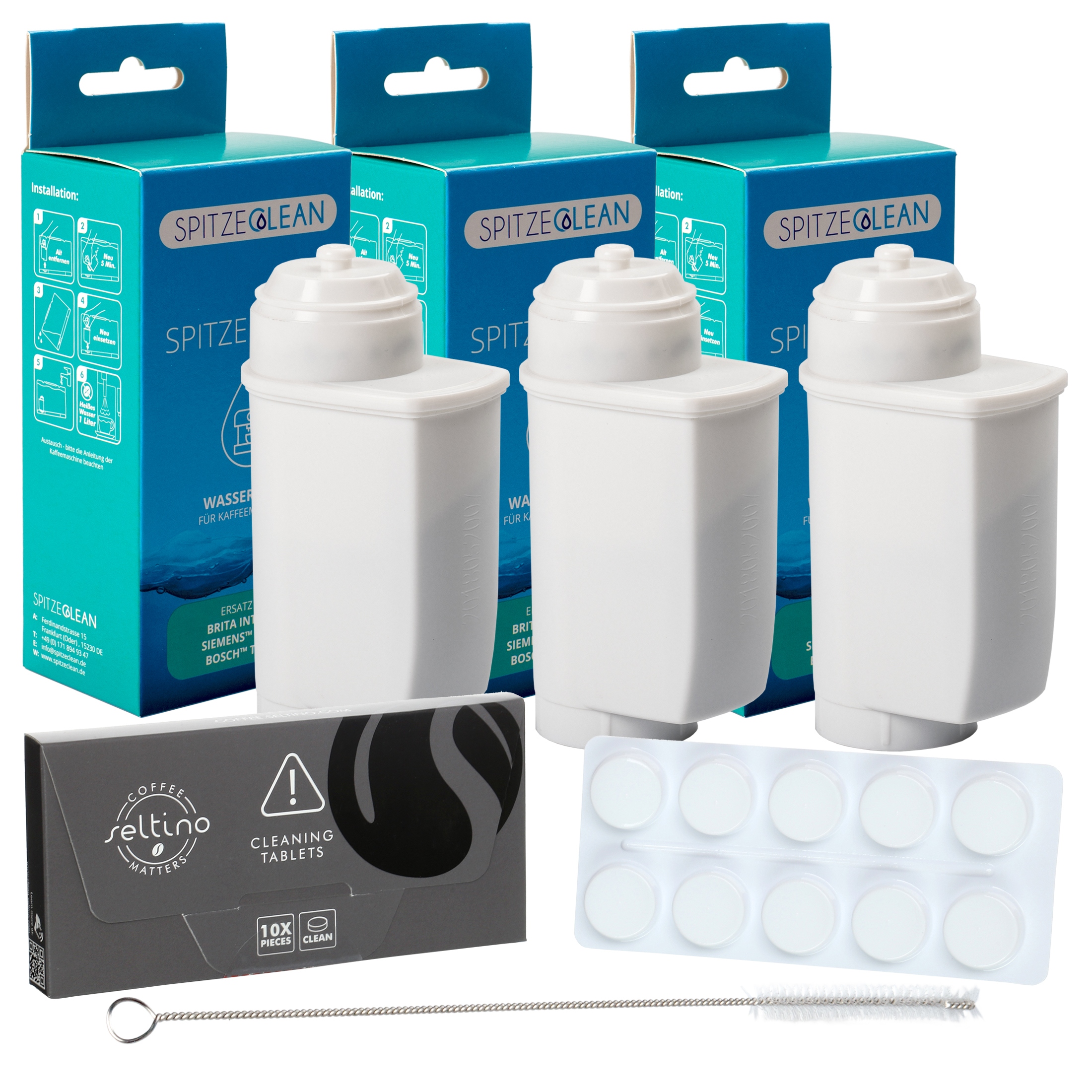 

3X Filtr Wody Do Siemens EQ3 EQ5 EQ6 EQ9 zestaw