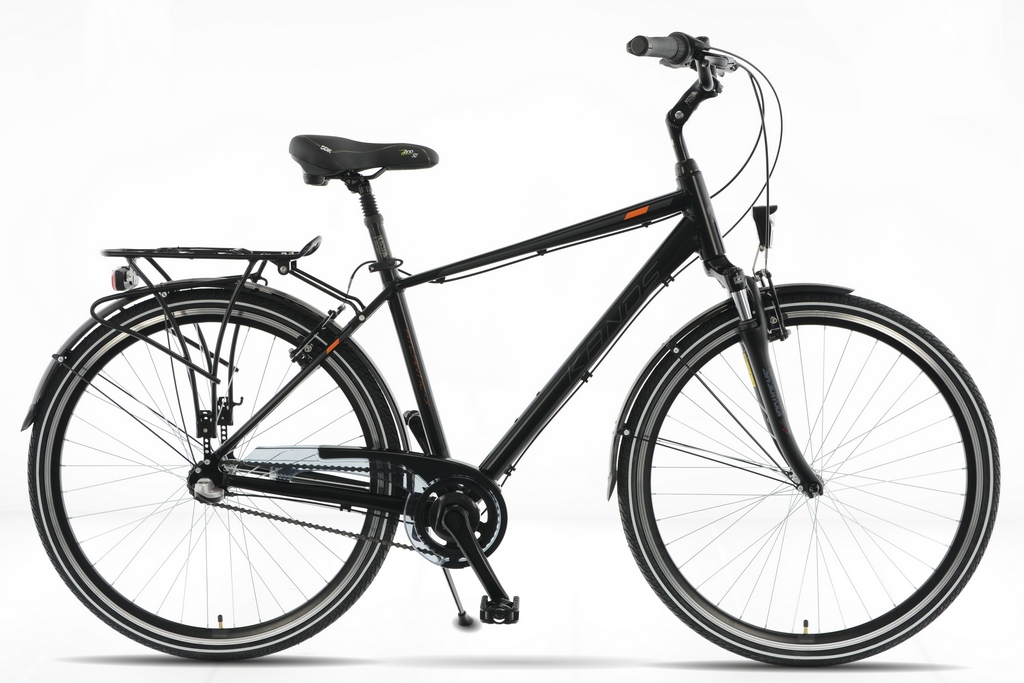 Rower Miejski 28 Kands Atlantic 3BN czarno-pomarańczowy mat R21 184-199 cm