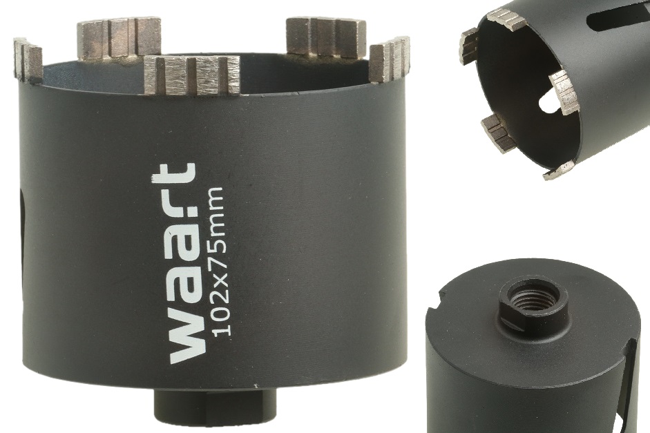 Korunkový Vrták Na Betonu Diamantový 102 mm Korunka Fréza M22