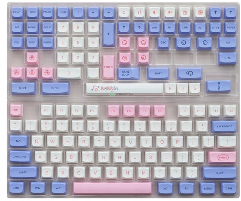 Keycaps Pbt Bubble Klávesy pro mechanickou klávesnici Profile