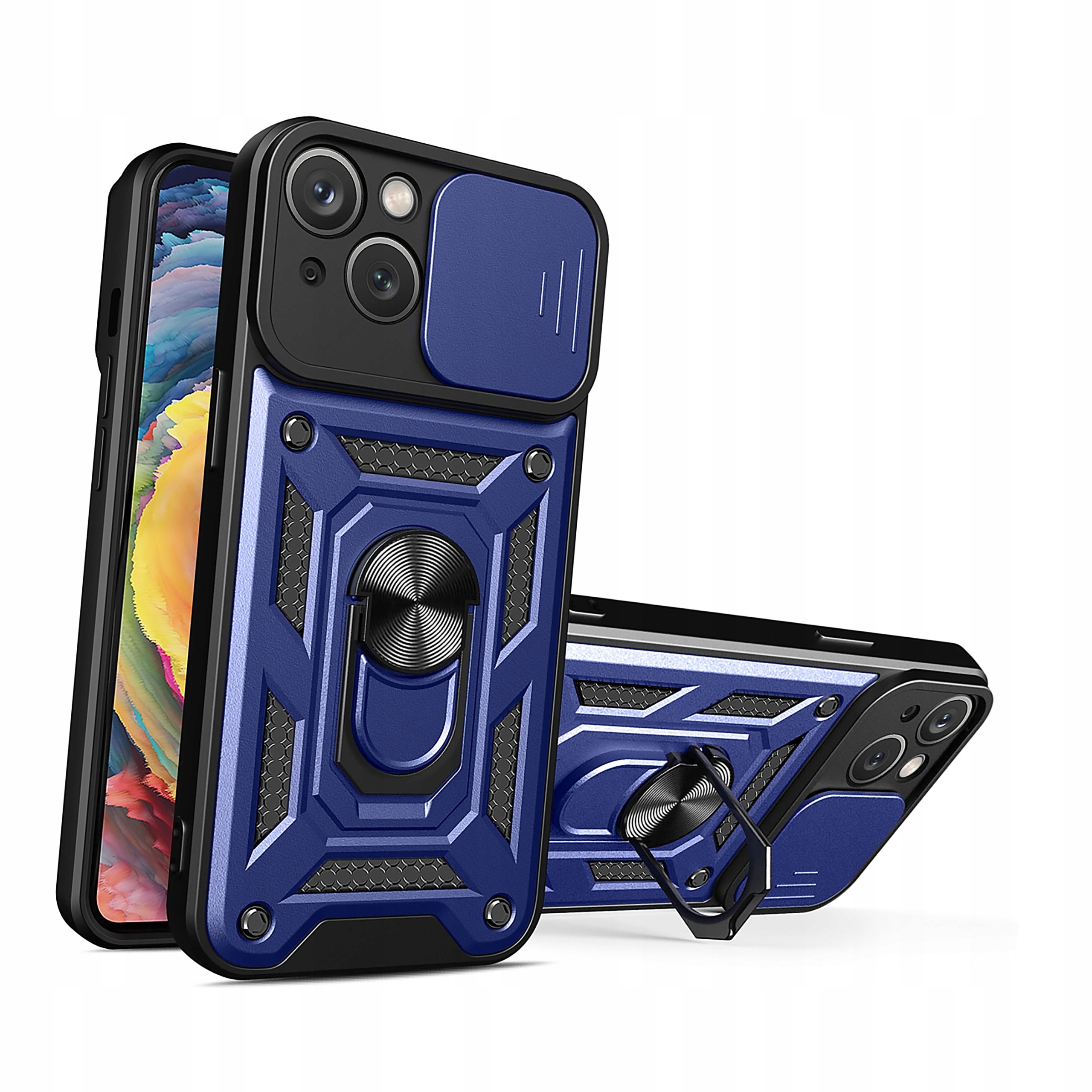 Pancerne etui podstawka do iPhone 15 Plus Hybrid Armor Camshield