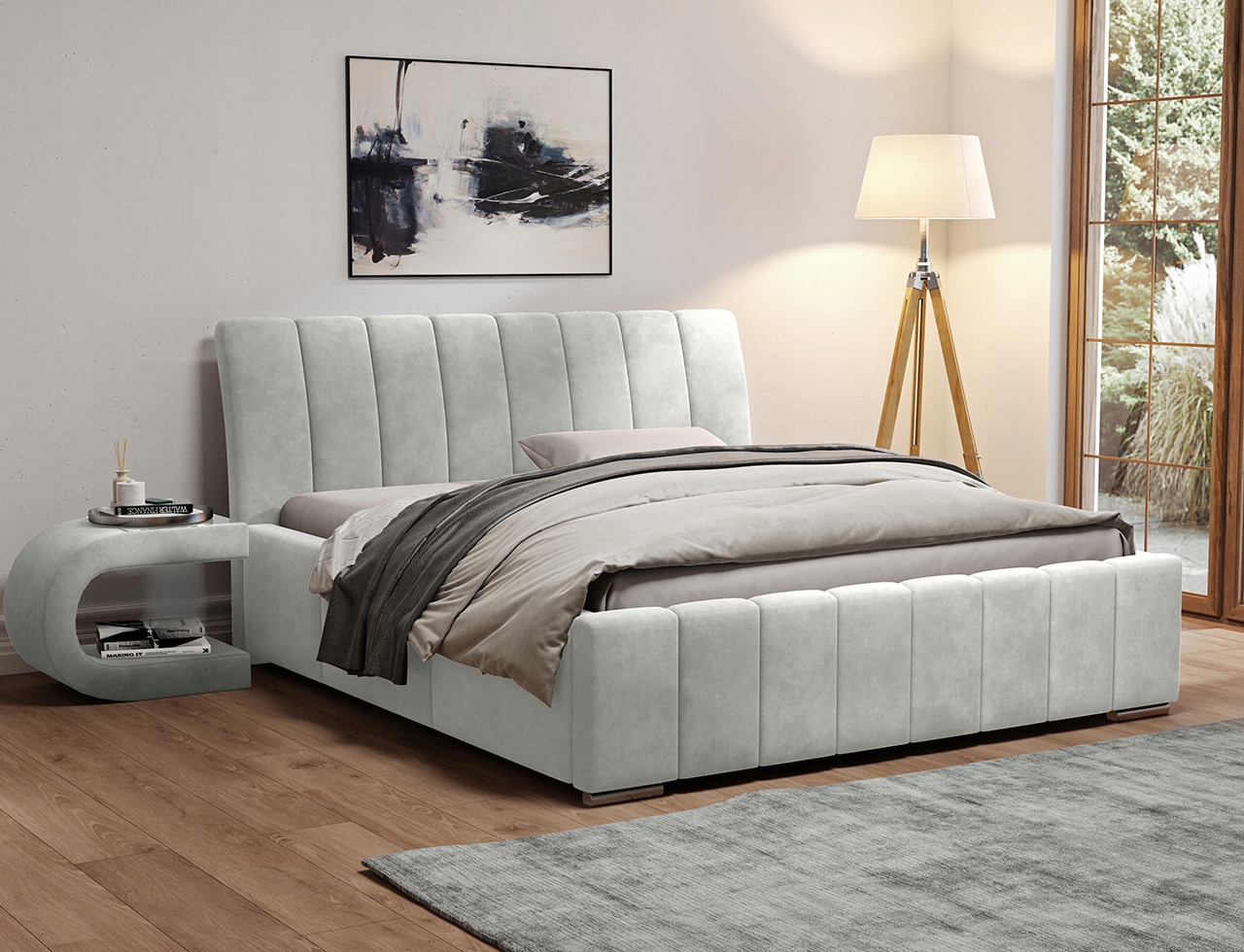 Łóżko tapicerowane PANAMA 200x200 stelaż, pojemnik Rozmiar 200x200