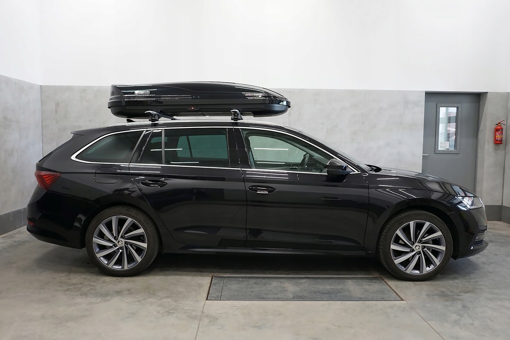 Trumna BOKS KUFER Dachowy na dach MODULA WeGo 500L 200x80x40CM Prędkość maksymalna 130 km/h