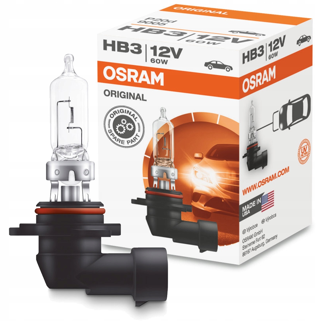 Osram Żarówka HB3 12V 60W P20d Sylvania Original Line Oem 9005 Kartonik