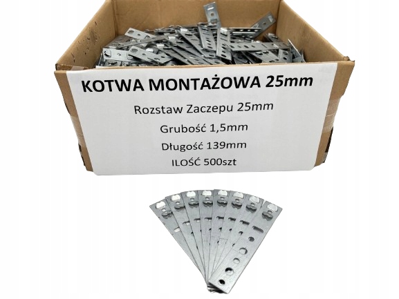Okenná kotva 1,5 mm Brugmann Salamander 25 mm 500 ks