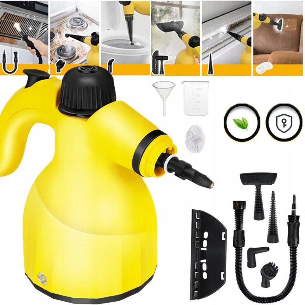 Parownica Myjka Parowa 1000W Ciśnieniowy Czyścik 1000W Akcesoria Poręczna