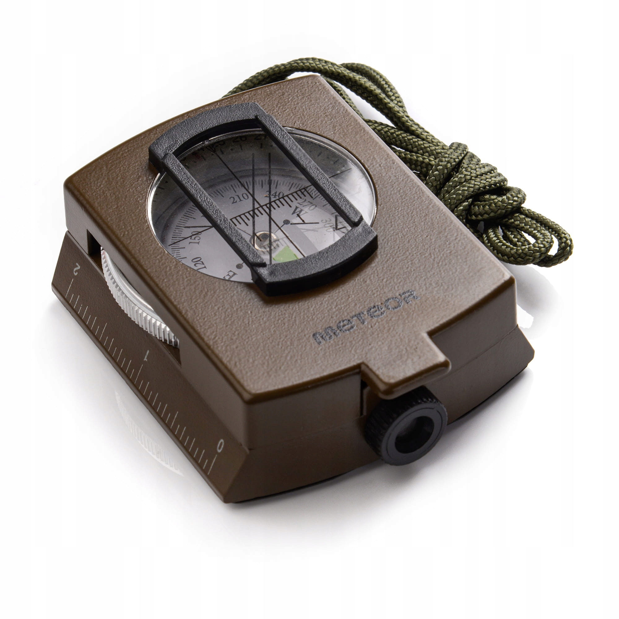 BUSOLA SKŁADANA KOMPAS PROFESJONALNY METALOWY METEOR POZIOMICA LINIJKA Model busola profesjonalna