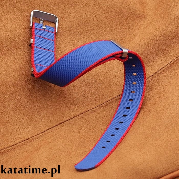 PASEK NATO 20 mm do zegarka nylonowy wodoodporny niebieski ciemnobłękitny Marka inny