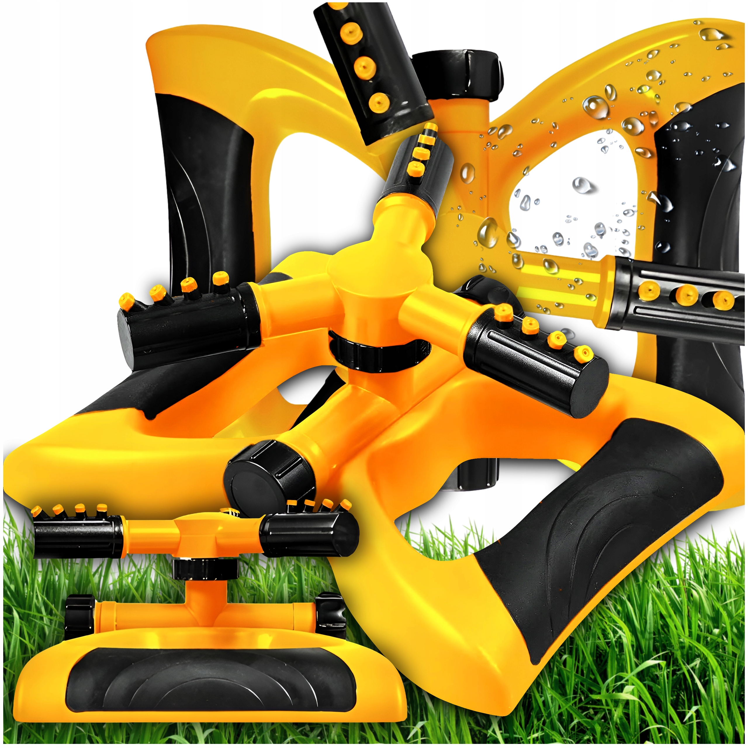 ZRASZACZ OGRODOWY ZRASZACZ OBROTOWY 3RAMIENNY REGULOWANY 360° DO PODLEWANIA