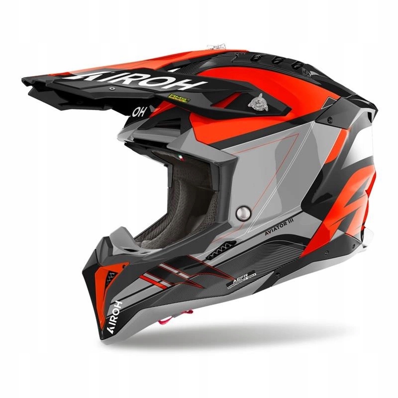 Prilba cross Airoh Aviator 3 Saber Orange Gloss oranžová šedá Darčeky