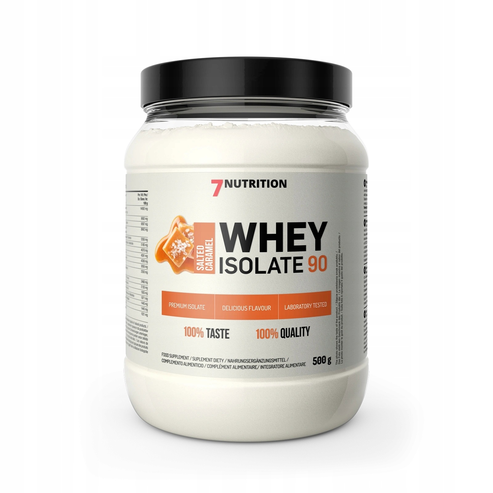 7Nutrition Whey Isolate 90 500g SaltedCaramel Wpi Izolát Bílkoviny