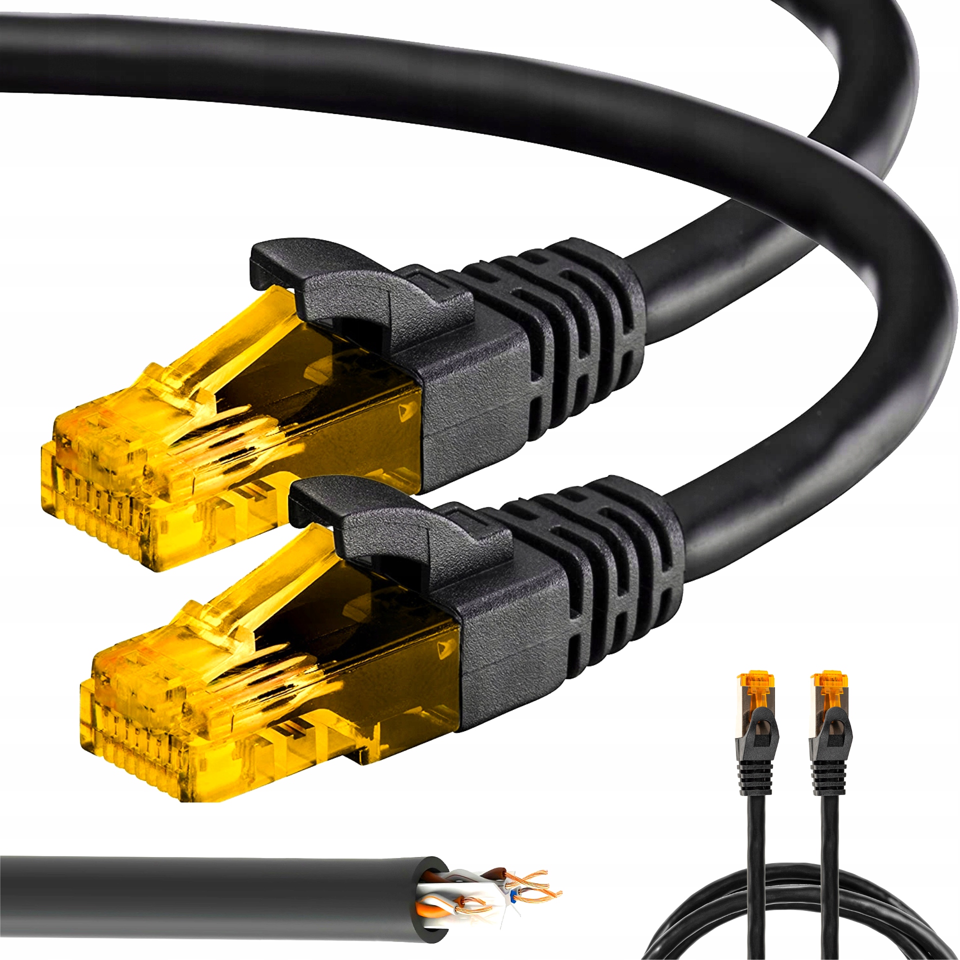 Kabel Sieciowy Lan Ethernet Internetowy Skrętka RJ45 Utp CAT6e Kat 6e 0,5M