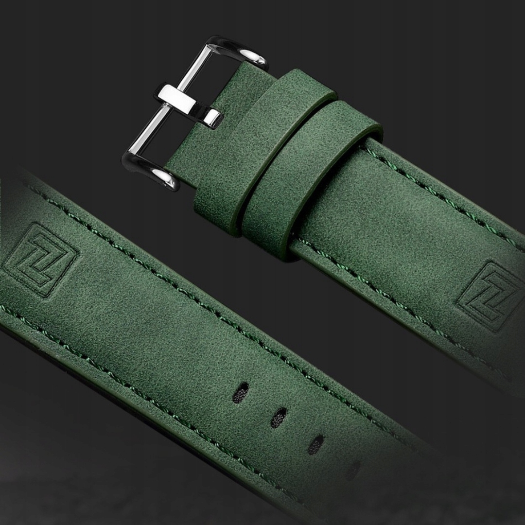 ZEGAREK MĘSKI ELEGANCKI KLASYCZNY SKÓRZANY PASEK STOPER DATOWNIK ALARM Typ naręczny