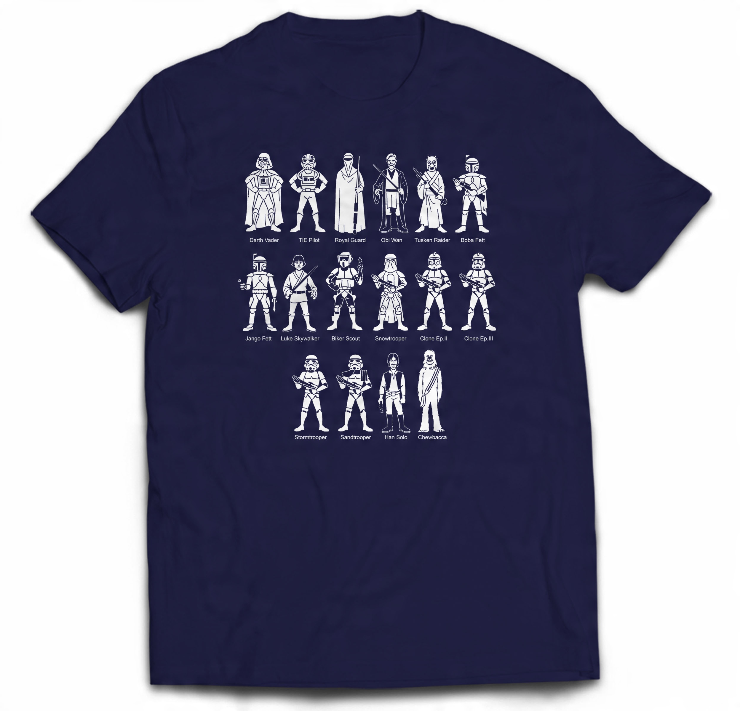 

Tshirt Śmieszne Rysunki Postaci Gwiezdne Wojny XXL