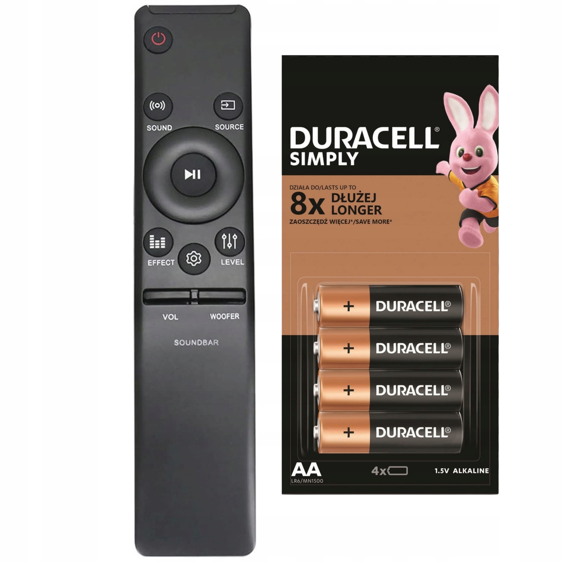 Dálkový Ovladač Samsung Soundbar AH59-02745A HW-K950 HW-K960 Baterie Duracell Aa