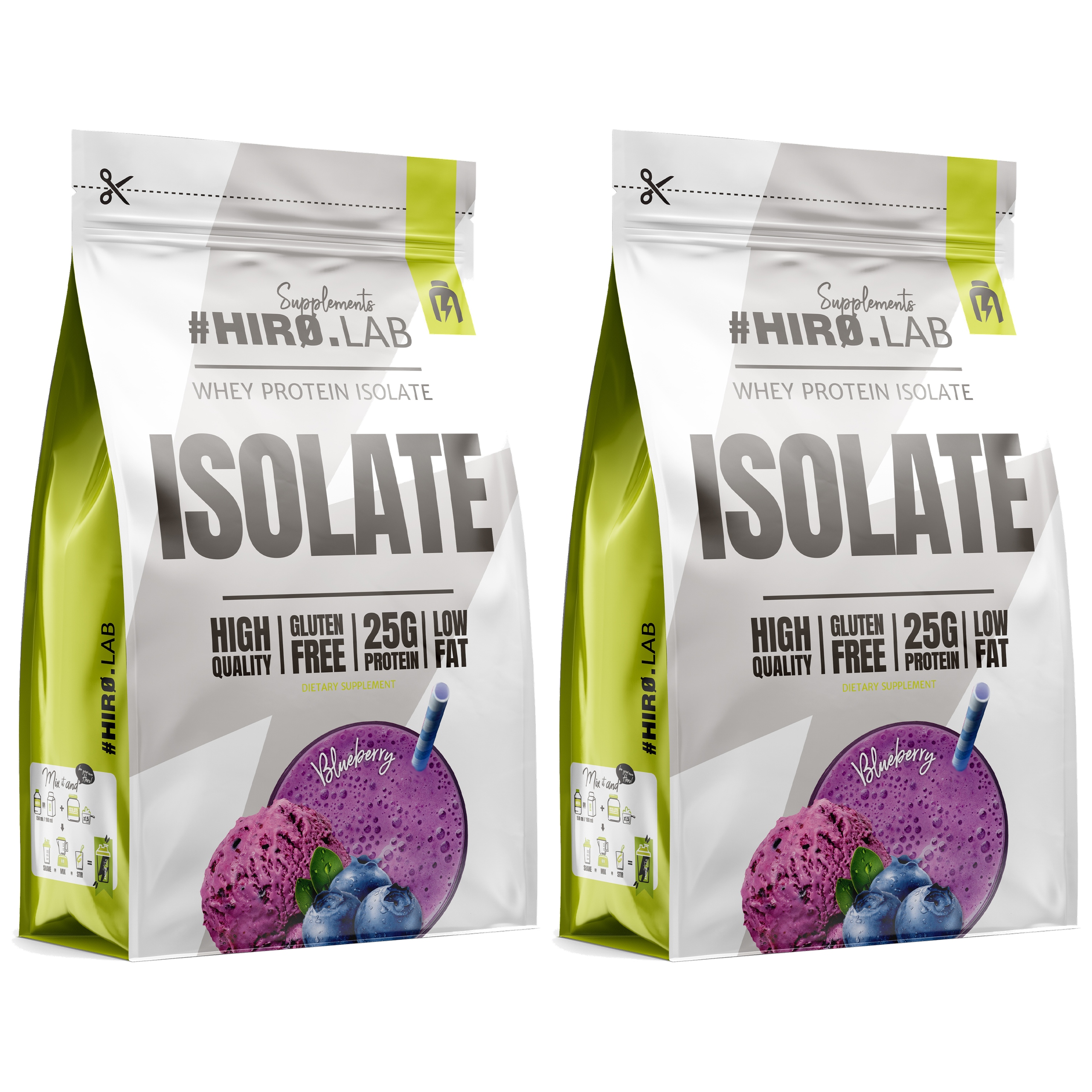 2x Protein Wpi Whey Protein Isolate Izolát Protein 700 g Borůvka Hiro