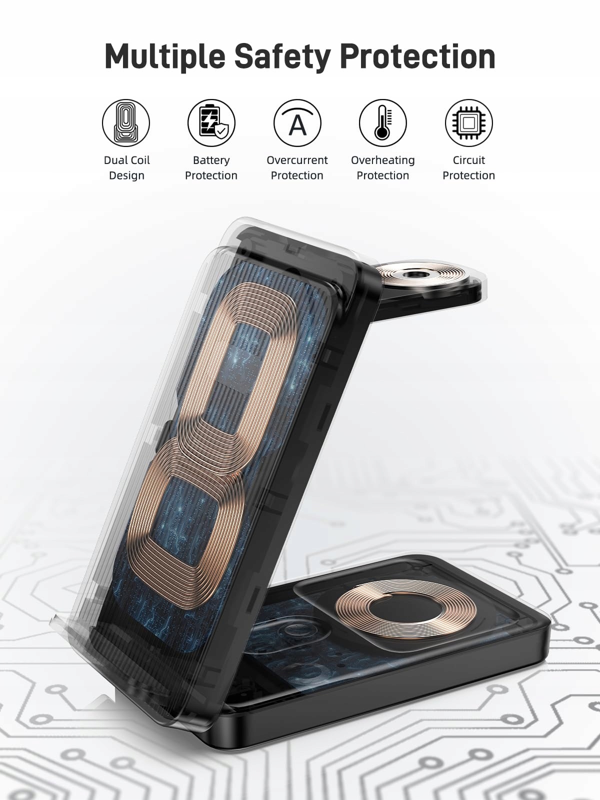GOOGLE Stacja Ładowania Indukcyjna 3w1 Pixel Watch 3/2 Pixel 9/8/7 — miniatura 4