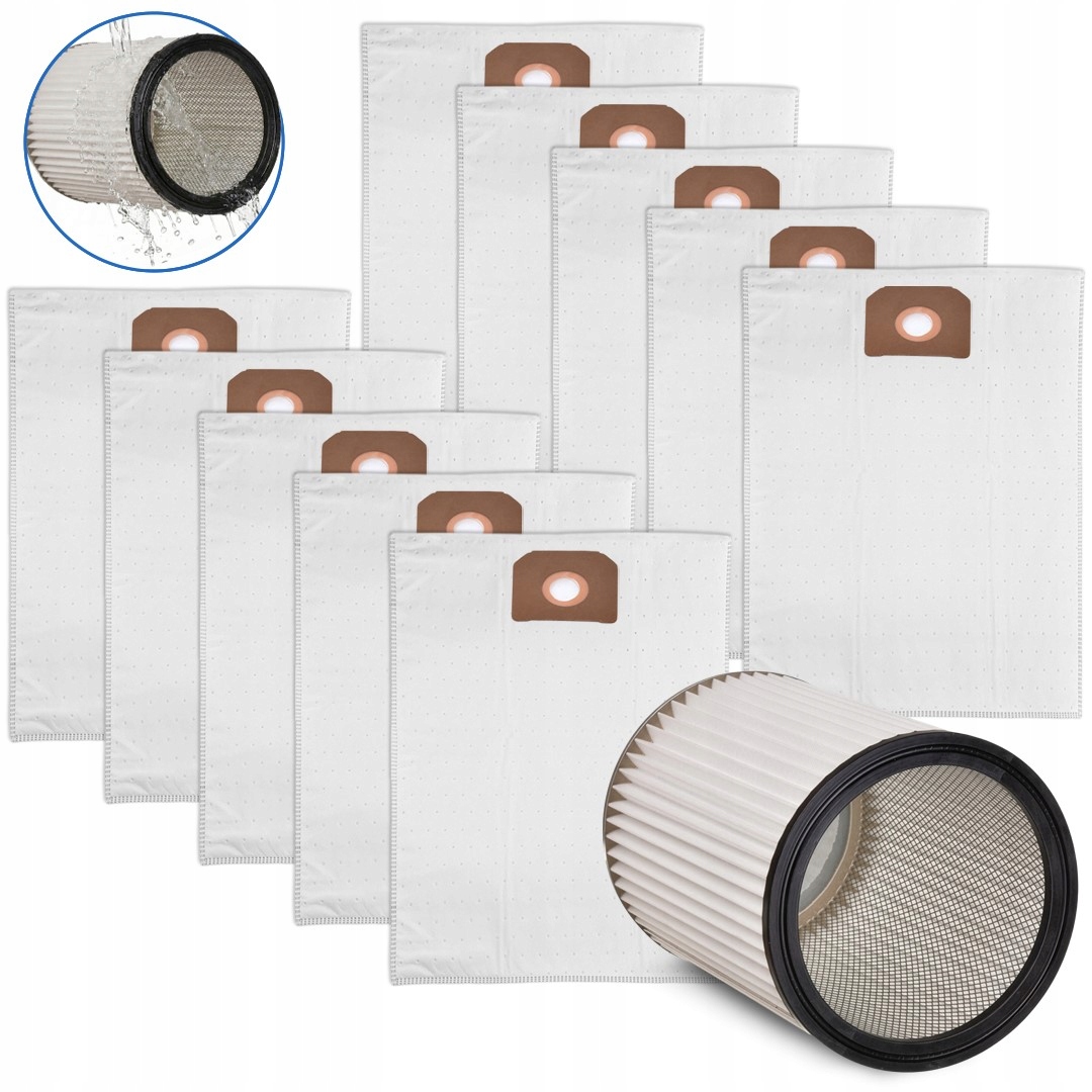 10 x Sáčky Omyvatelný Filtr Karcher Nt 70/1 Nt 70/2 70/3 Nt 50/1 Nt 50/2 90/2