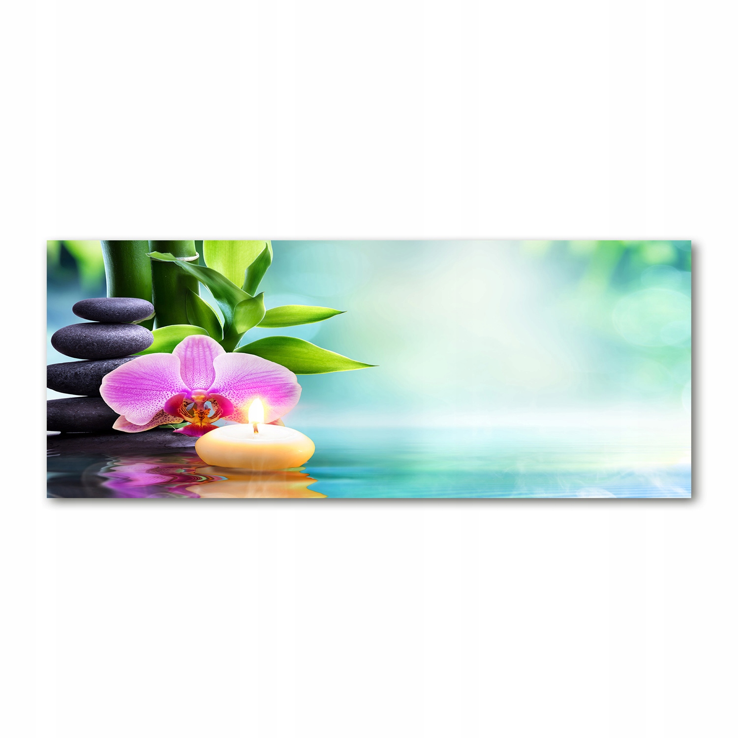 

Foto obraz akryl zdjęcie Orchidea bambus 125x50 cm