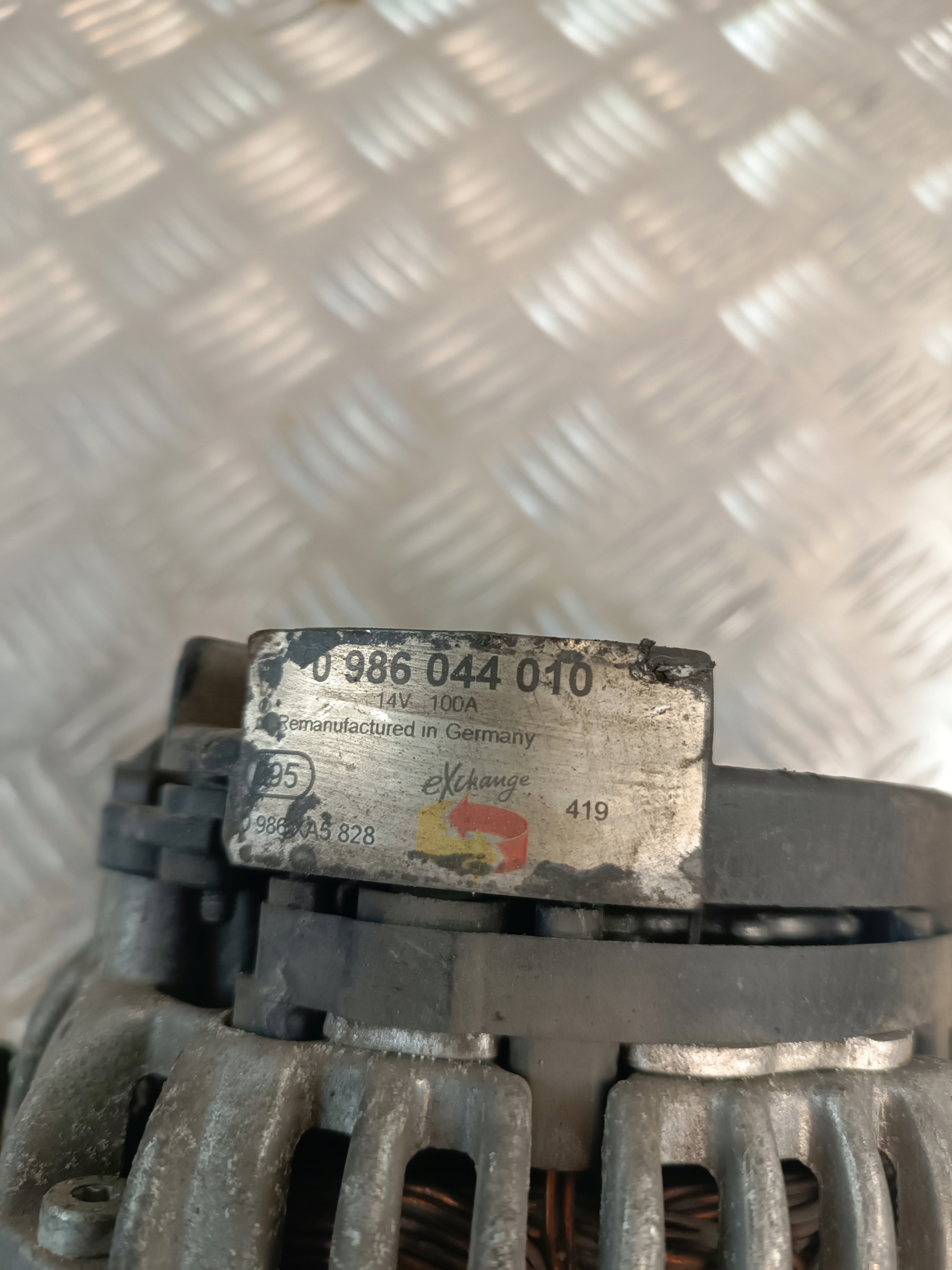 ALTERNATOR OPEL VECTRA B 2.2B 2002r 0986044010 100A