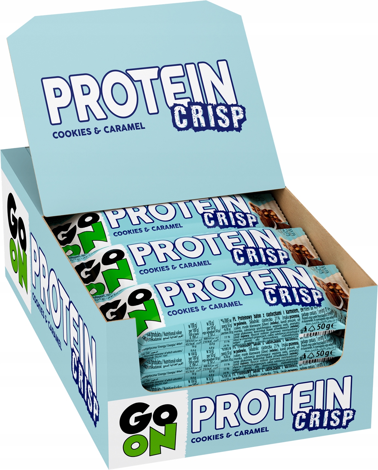 Levně Go On Proteinová Tyčinka Crisp Sušenky-Karamel 50 g Sante